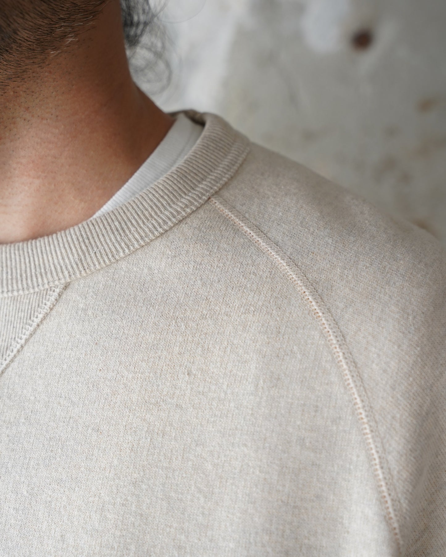 Pullover Crewneck - Fleeced Foxfibre® - Oatmeal