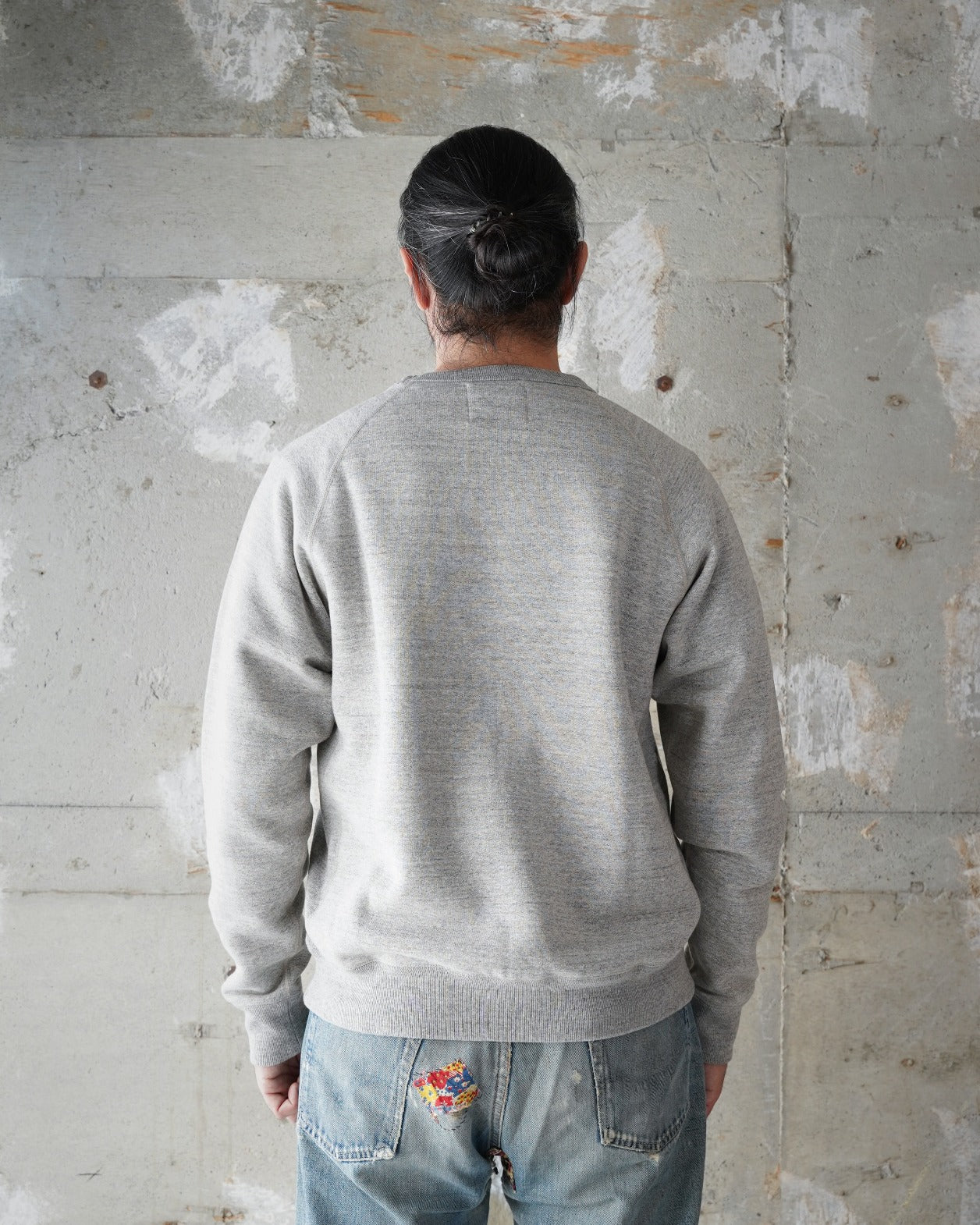 Pullover Crewneck - Fleeced Foxfibre® - Heather Grey