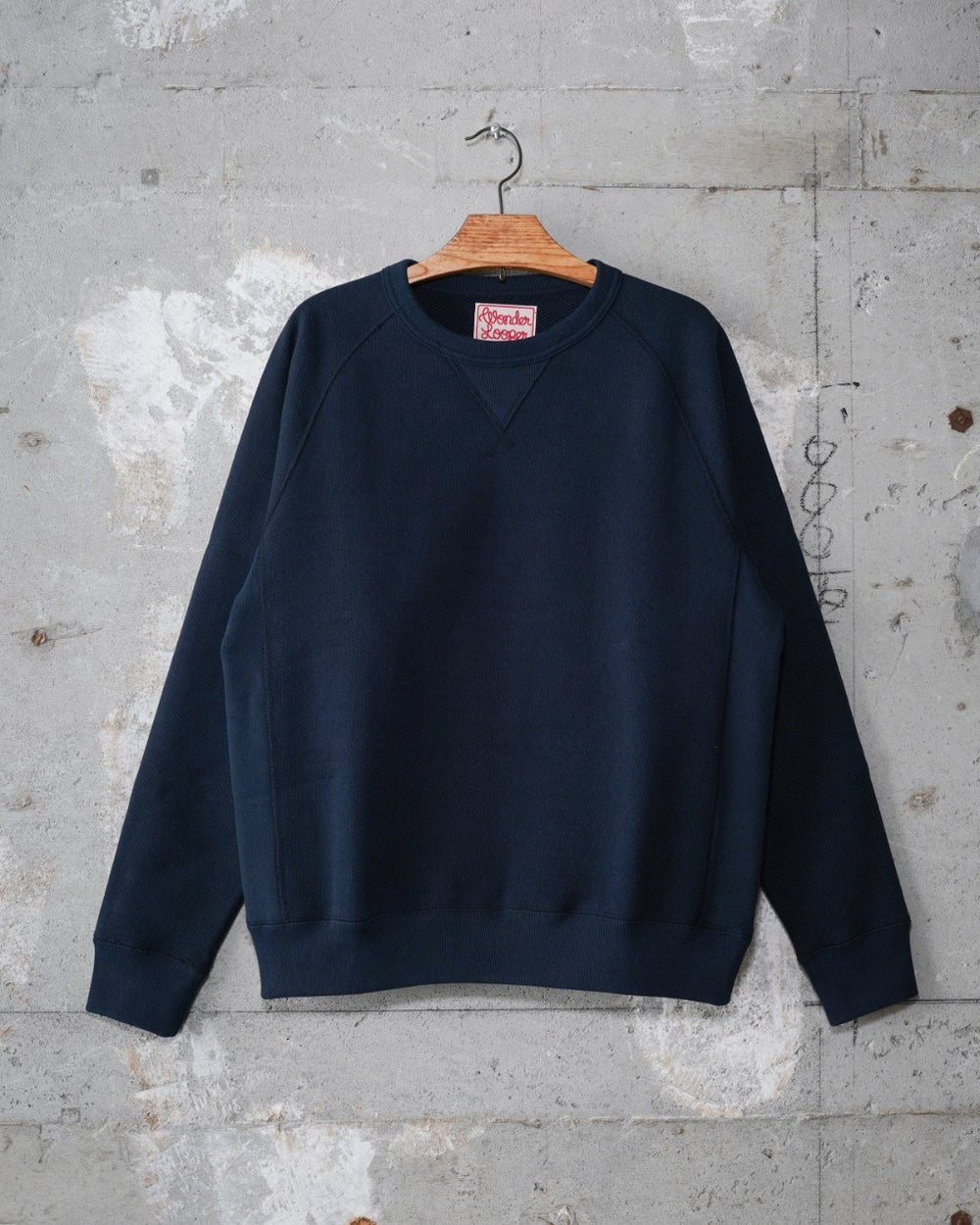 Pullover Crewneck - 701gsm Double Heavyweight French Terry - Navy | Wonder Looper