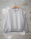 Pullover Crewneck - 701gsm Double Heavyweight French Terry - Heather Grey - | Wonder Looper