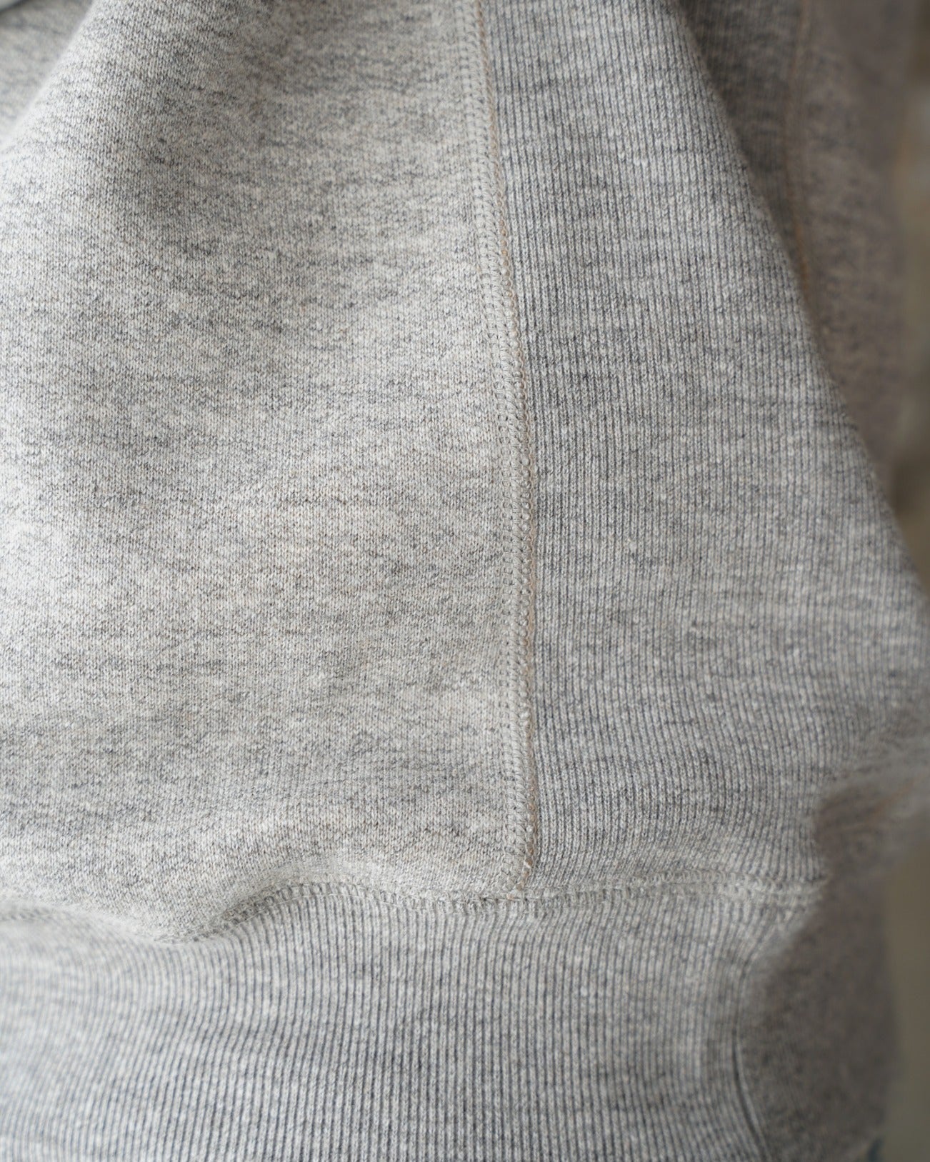 Pullover Crewneck - Fleeced Foxfibre® - Heather Grey