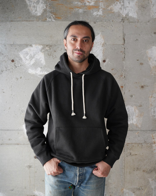 Pullover Hoodie - Double Heavyweight French Terry - Sumi Black