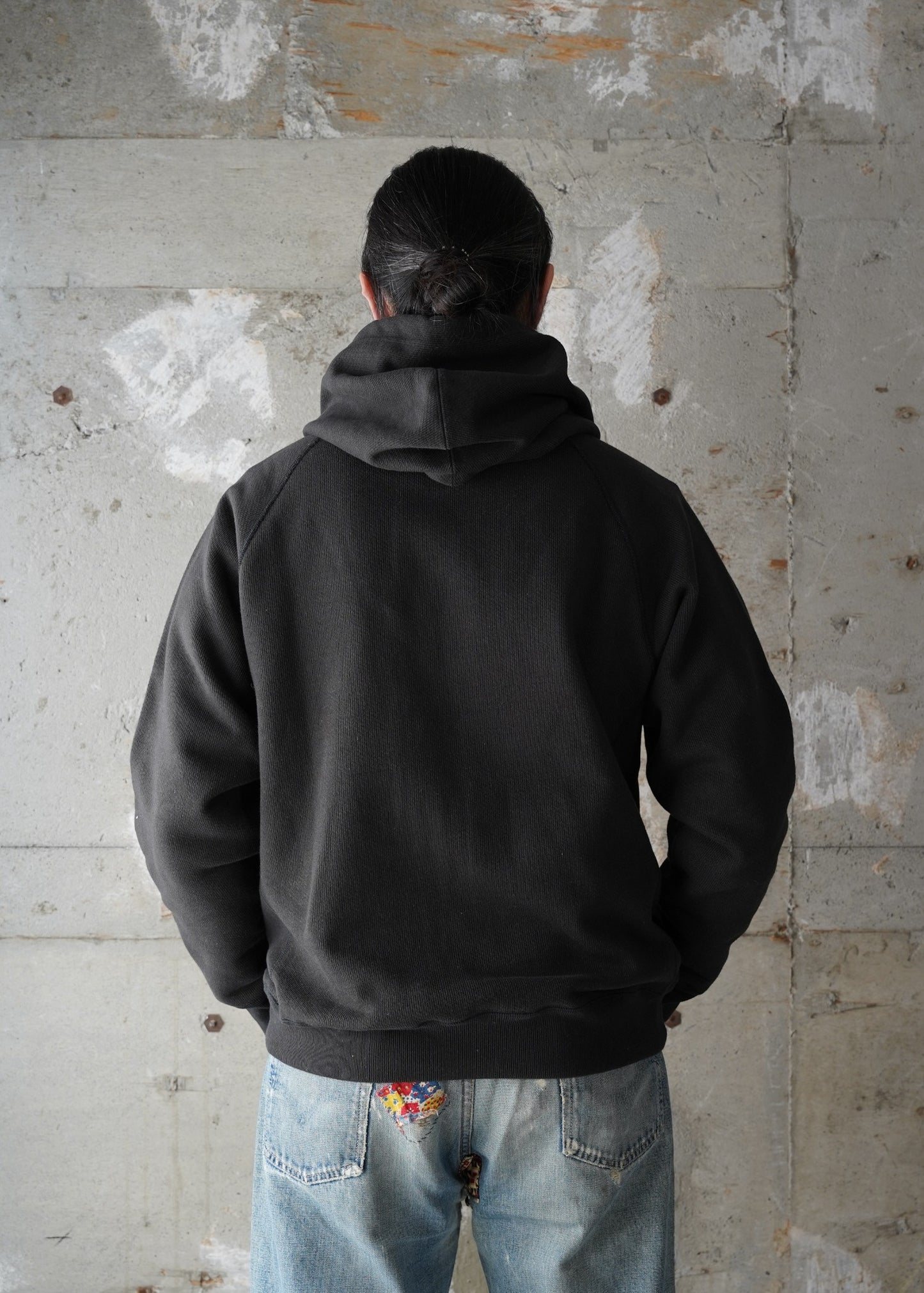 Pullover Hoodie - Double Heavyweight French Terry - Sumi Black