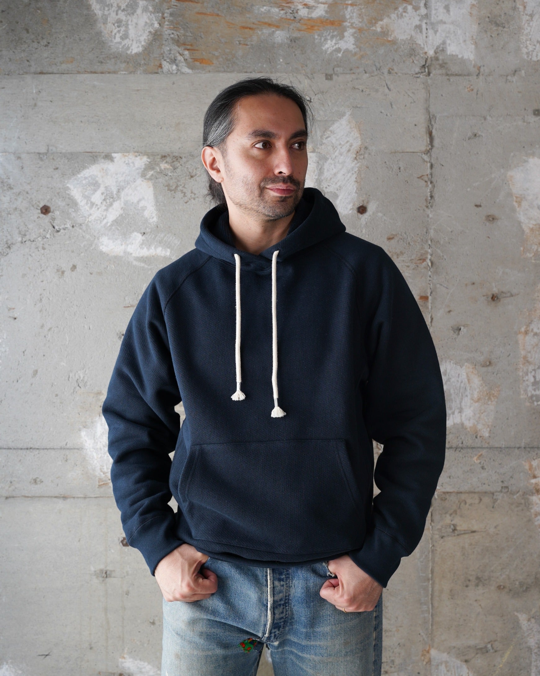 Pullover Hoodie - 701gsm Double Heavyweight French Terry - Navy