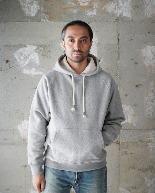 Pullover Hoodie - 701gsm Double Heavyweight French Terry - Heather Grey | Wonder Looper