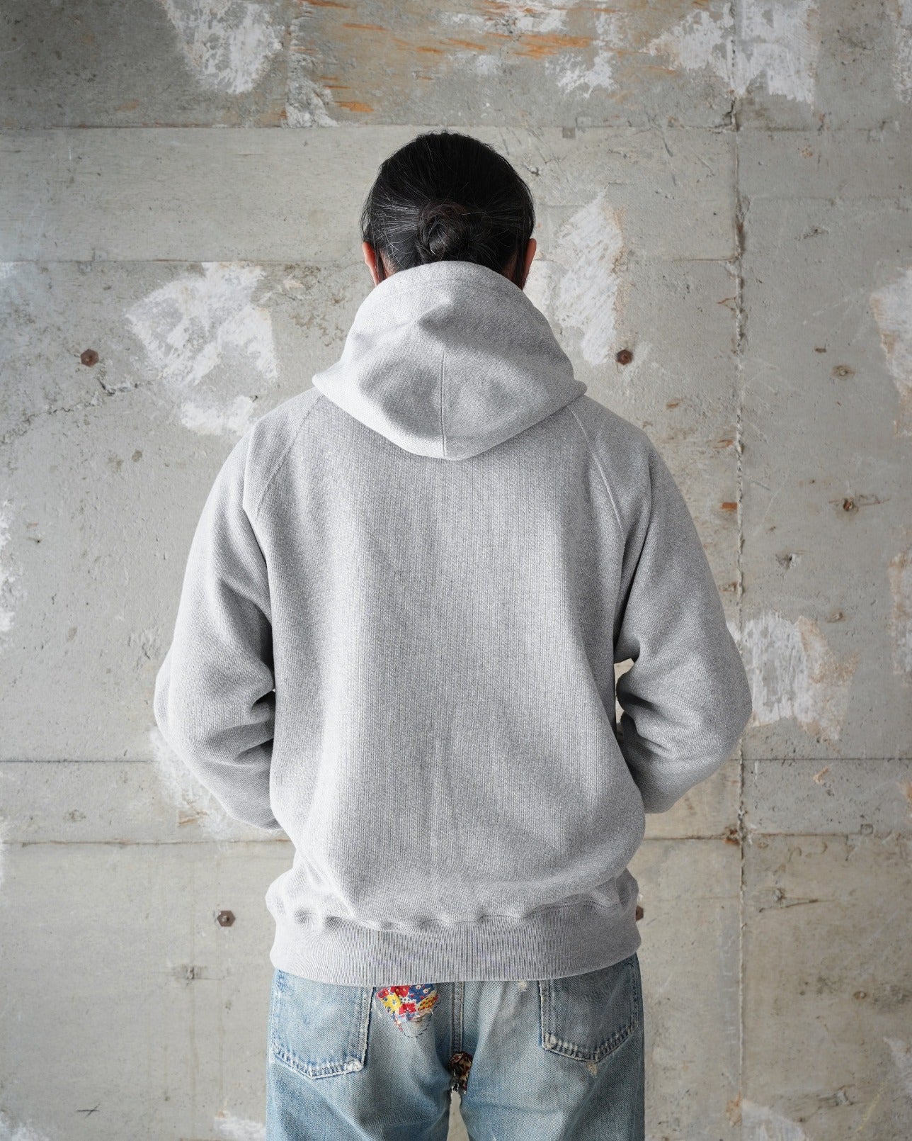 Pullover Hoodie - 701gsm Double Heavyweight French Terry - Heather Grey