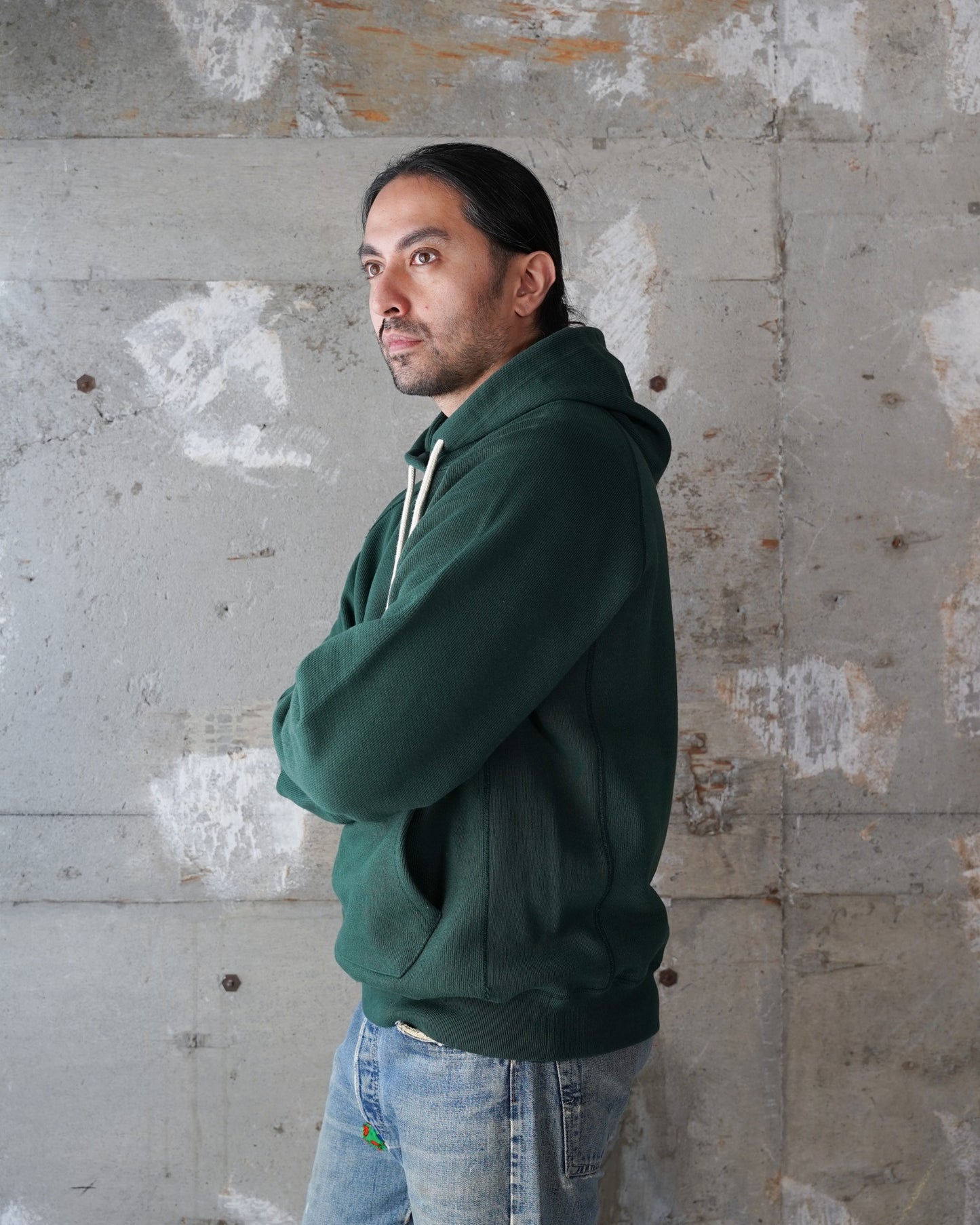 Pullover Hoodie - 701gsm Double Heavyweight French Terry - Green