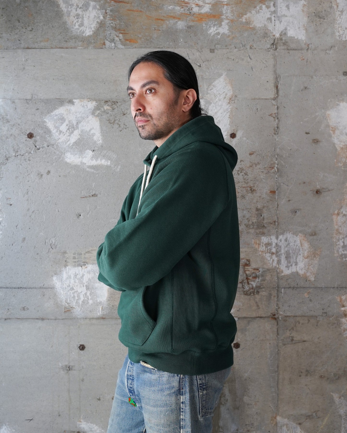 Pullover Hoodie - Double Heavyweight French Terry - Green