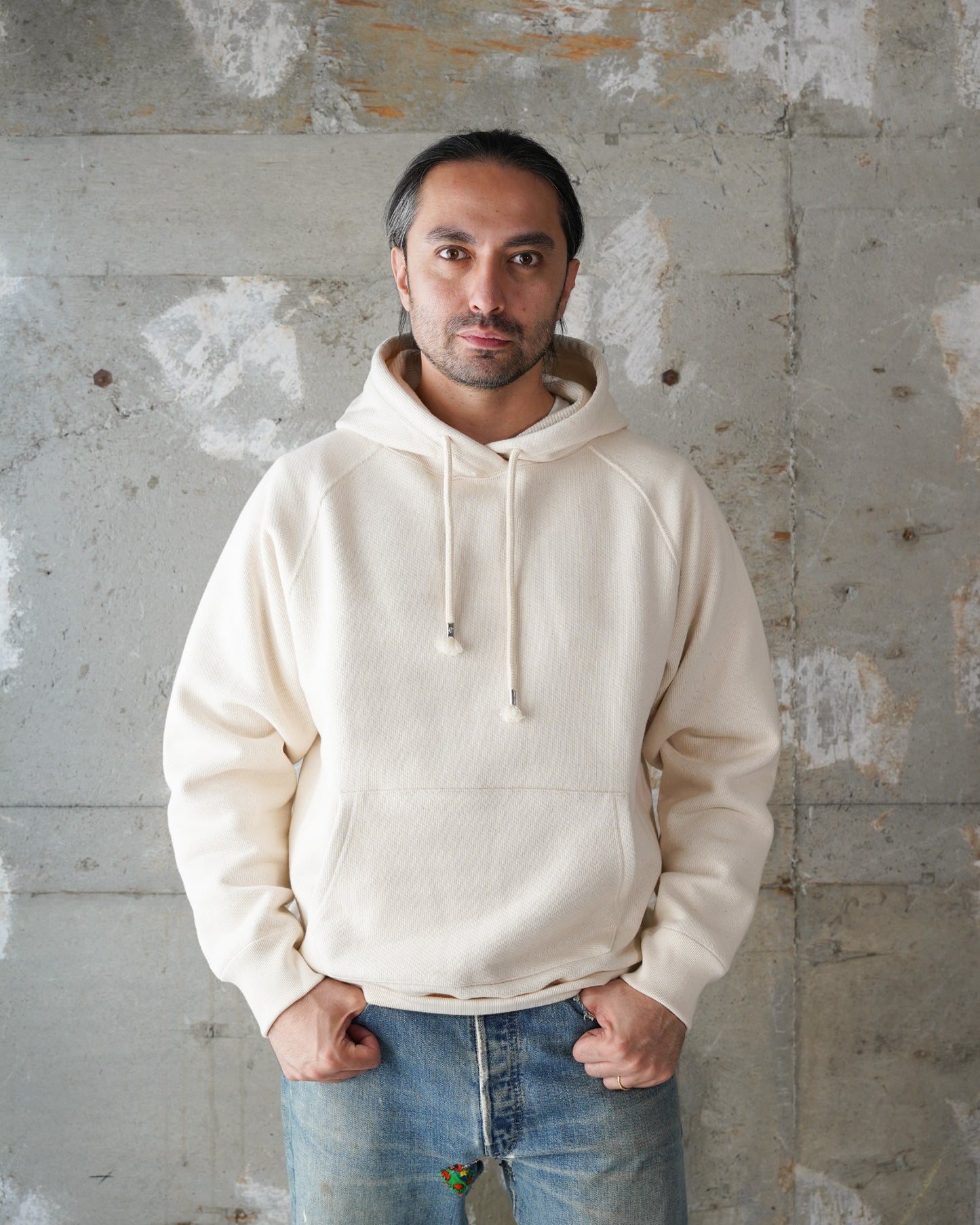 Pullover Hoodie - Double Heavyweight French Terry - Ecru