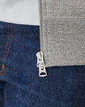 Zip Hoodie - Fleeced Fox Fiber - Heather Grey