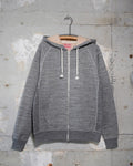 Zip Hoodie - Fleeced Fox Fiber - Charcoal