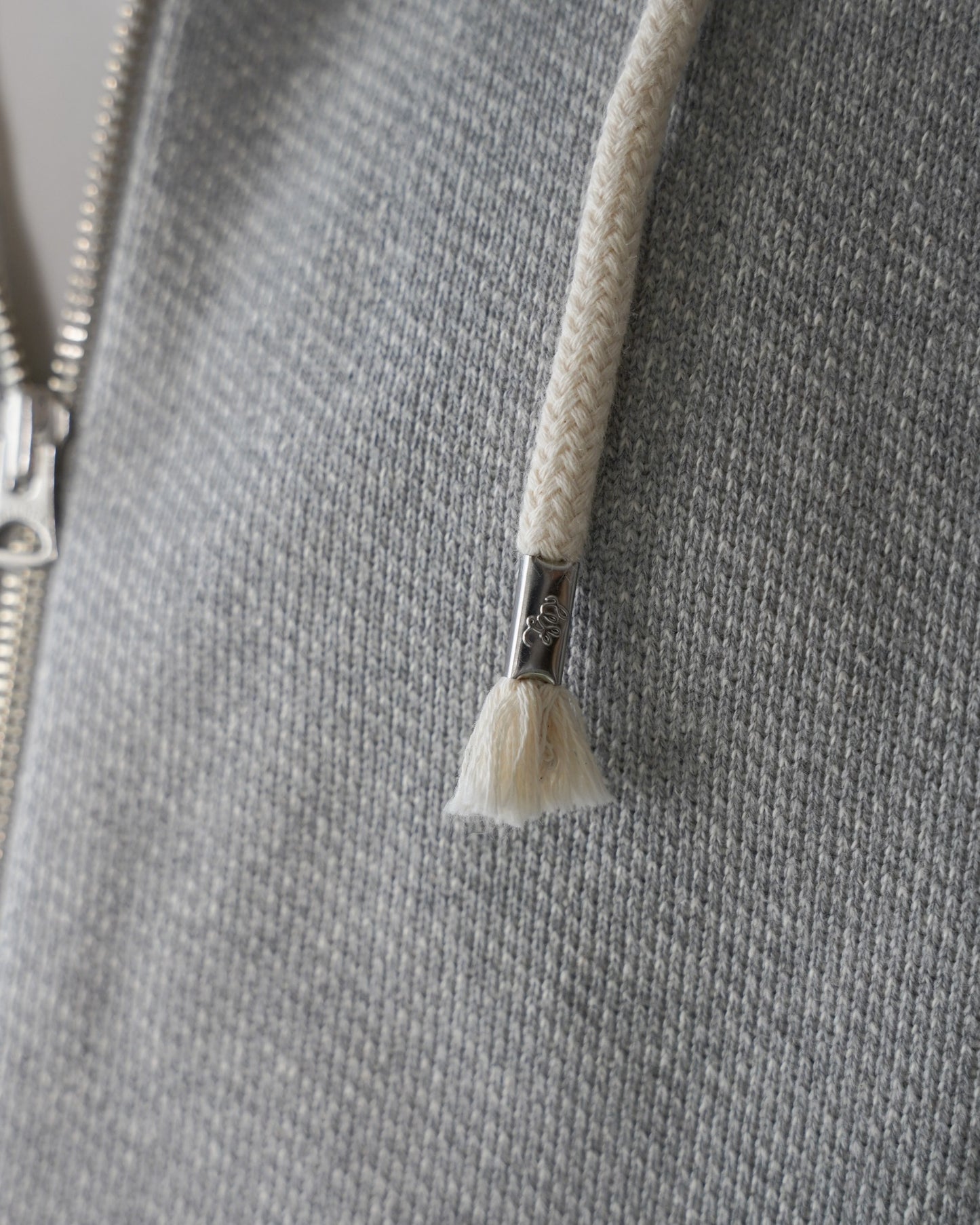 Zip Hoodie - Double Heavyweight French Terry - Heather Grey