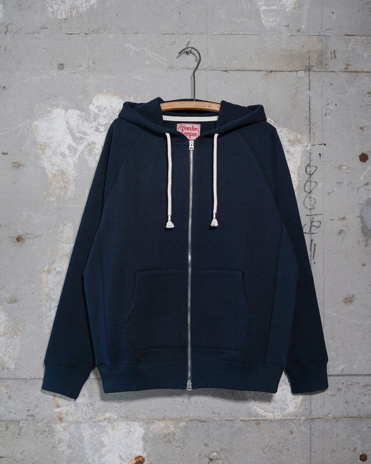 Zip Hoodie - Double Heavyweight French Terry - Navy