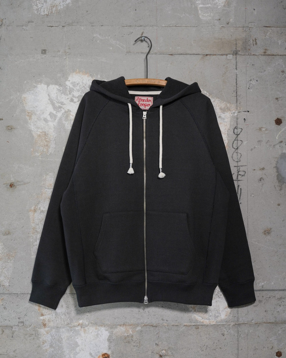 Zip Hoodie - Double Heavyweight French Terry - Sumi Black