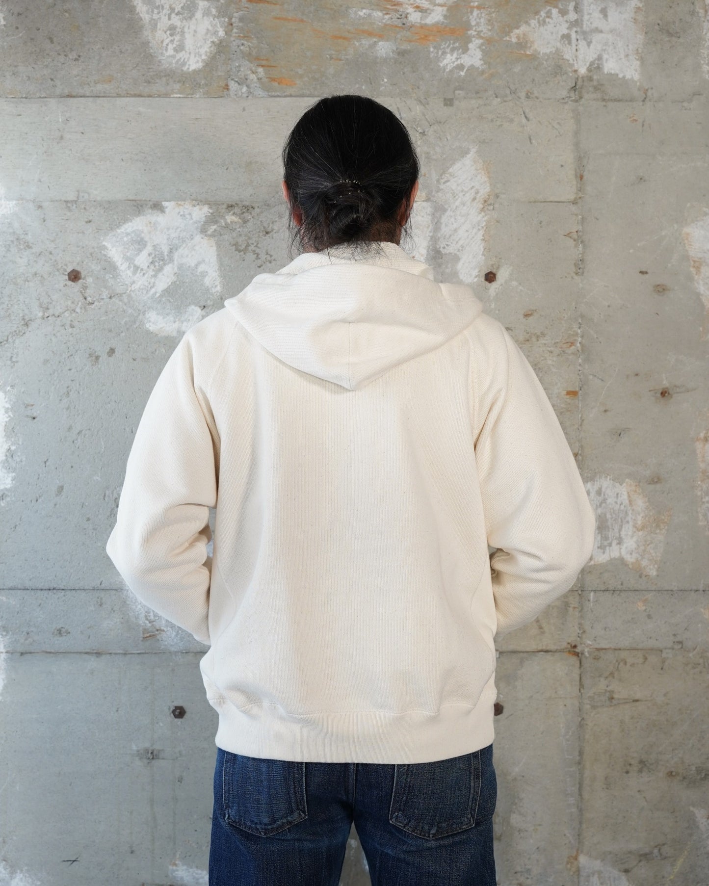 Zip Hoodie - Double Heavyweight French Terry - Ecru