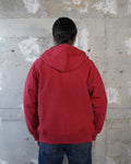 Zip Hoodie - 701gsm Double Heavyweight French Terry - Red