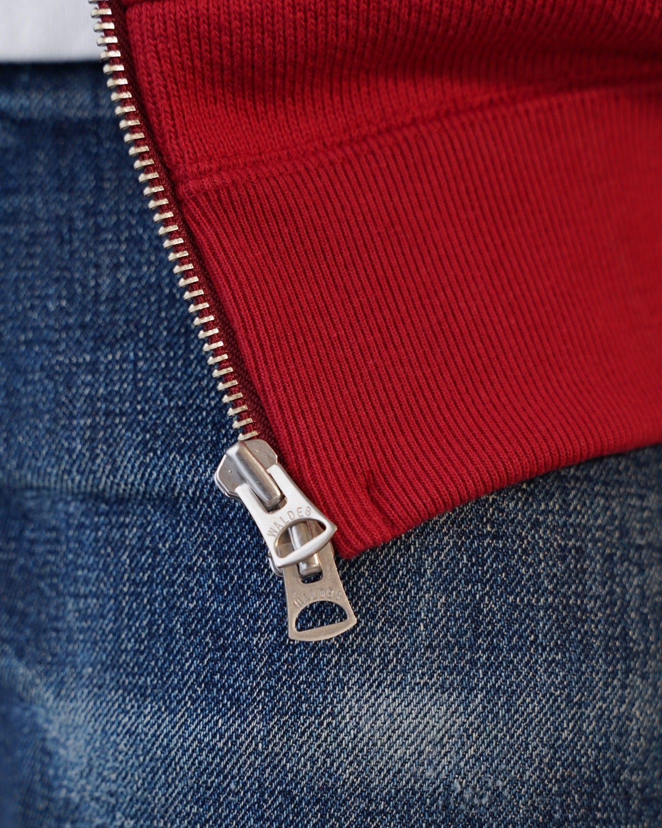 Zip Hoodie - Double Heavyweight French Terry - Red