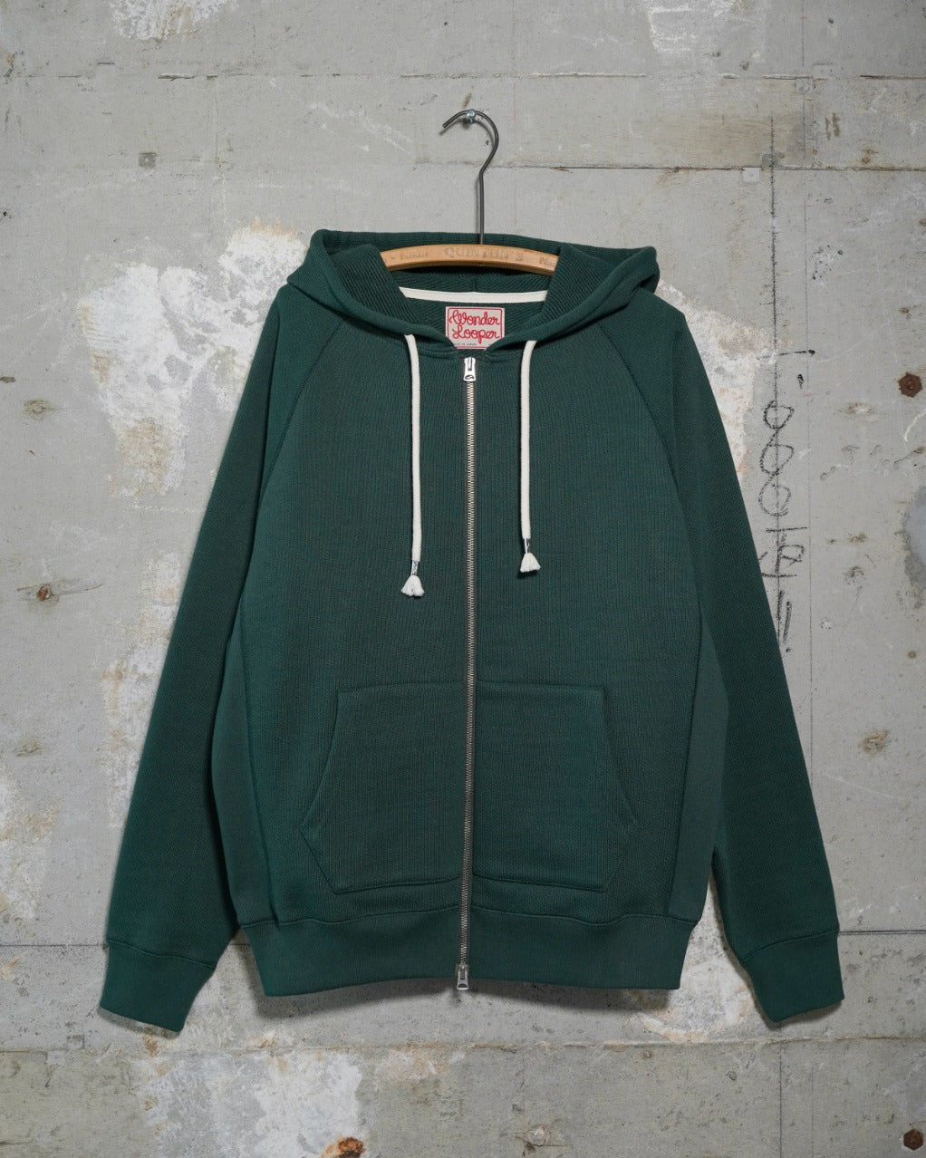 Zip Hoodie - Double Heavyweight French Terry - Green