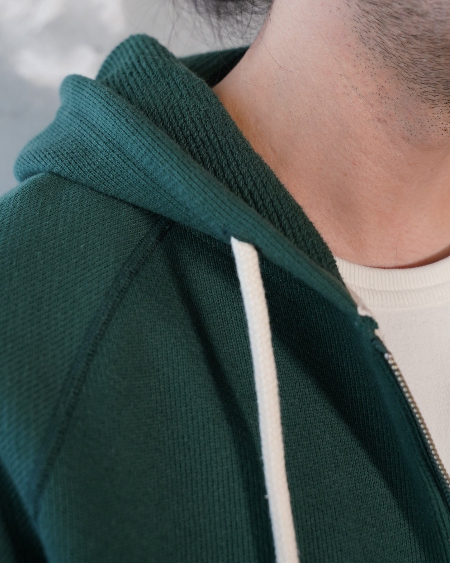 Zip Hoodie - Double Heavyweight French Terry - Green