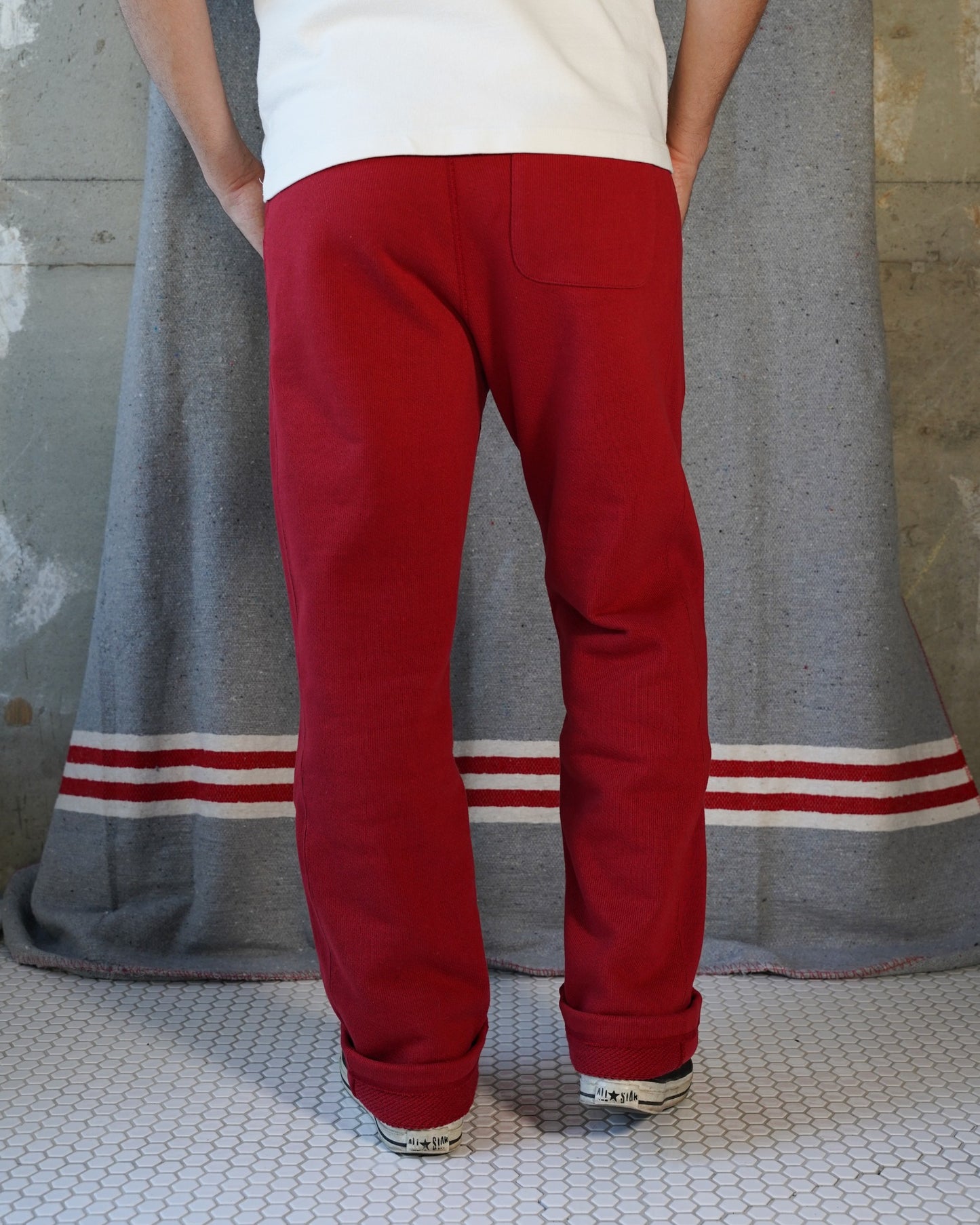 Sweatpants - 701gsm Double Heavyweight French Terry - Red
