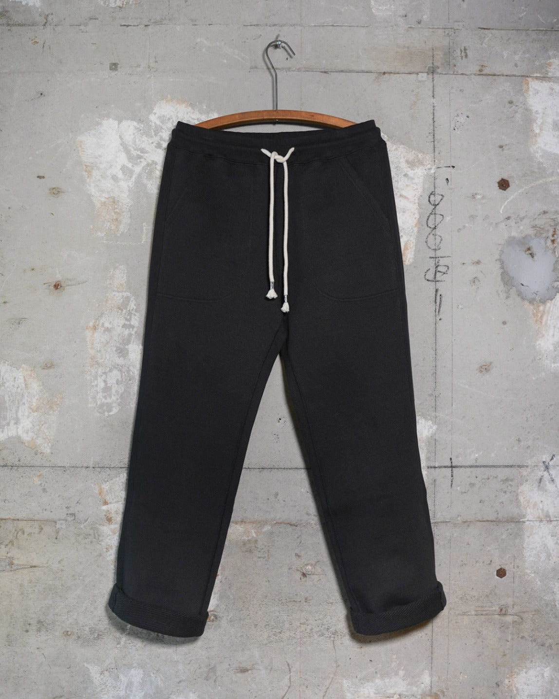 Sweatpants - 701gsm Double Heavyweight French Terry - Sumi Black