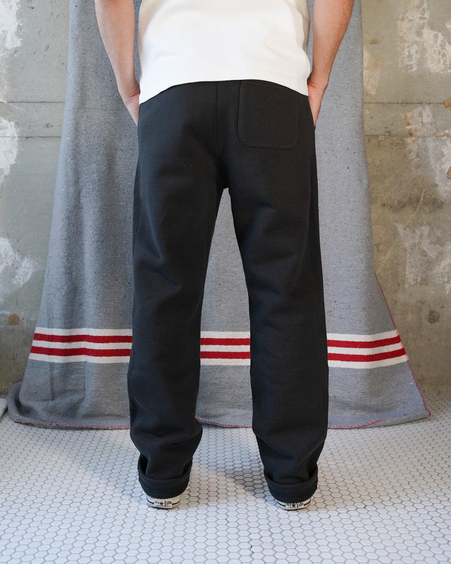 Sweatpants - 701gsm Double Heavyweight French Terry - Sumi Black