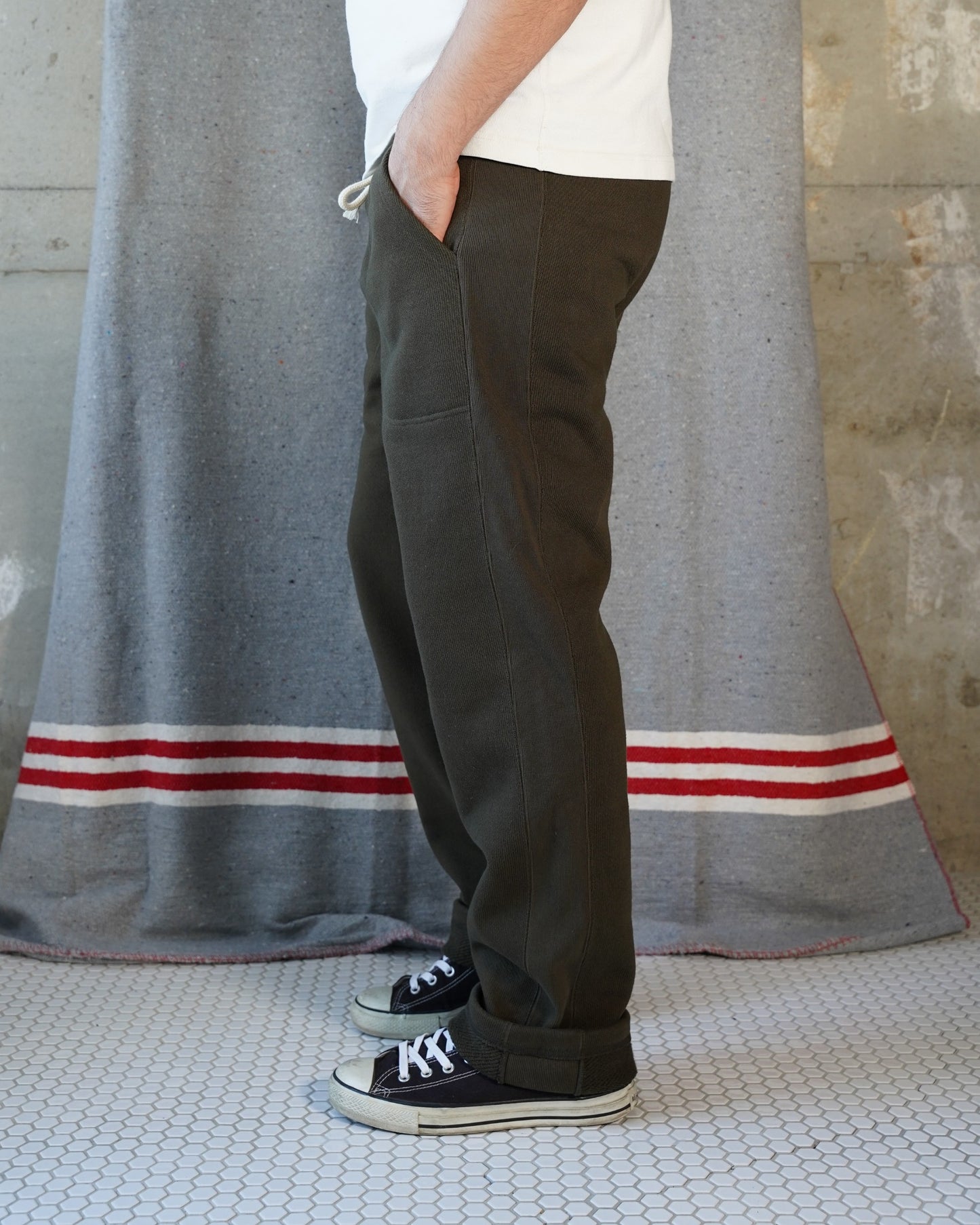 Sweatpants - 701gsm Double Heavyweight French Terry - Khaki