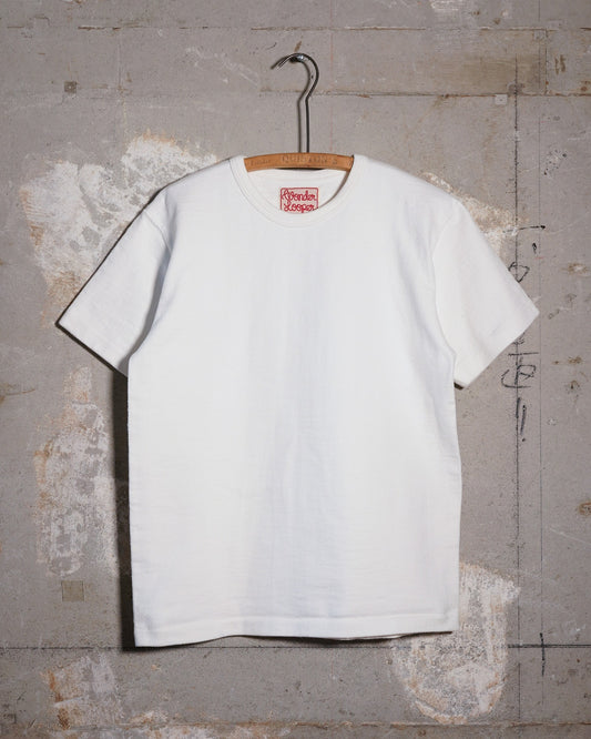 Crewneck T-shirt - Triple Heavyweight Tsuriami - White