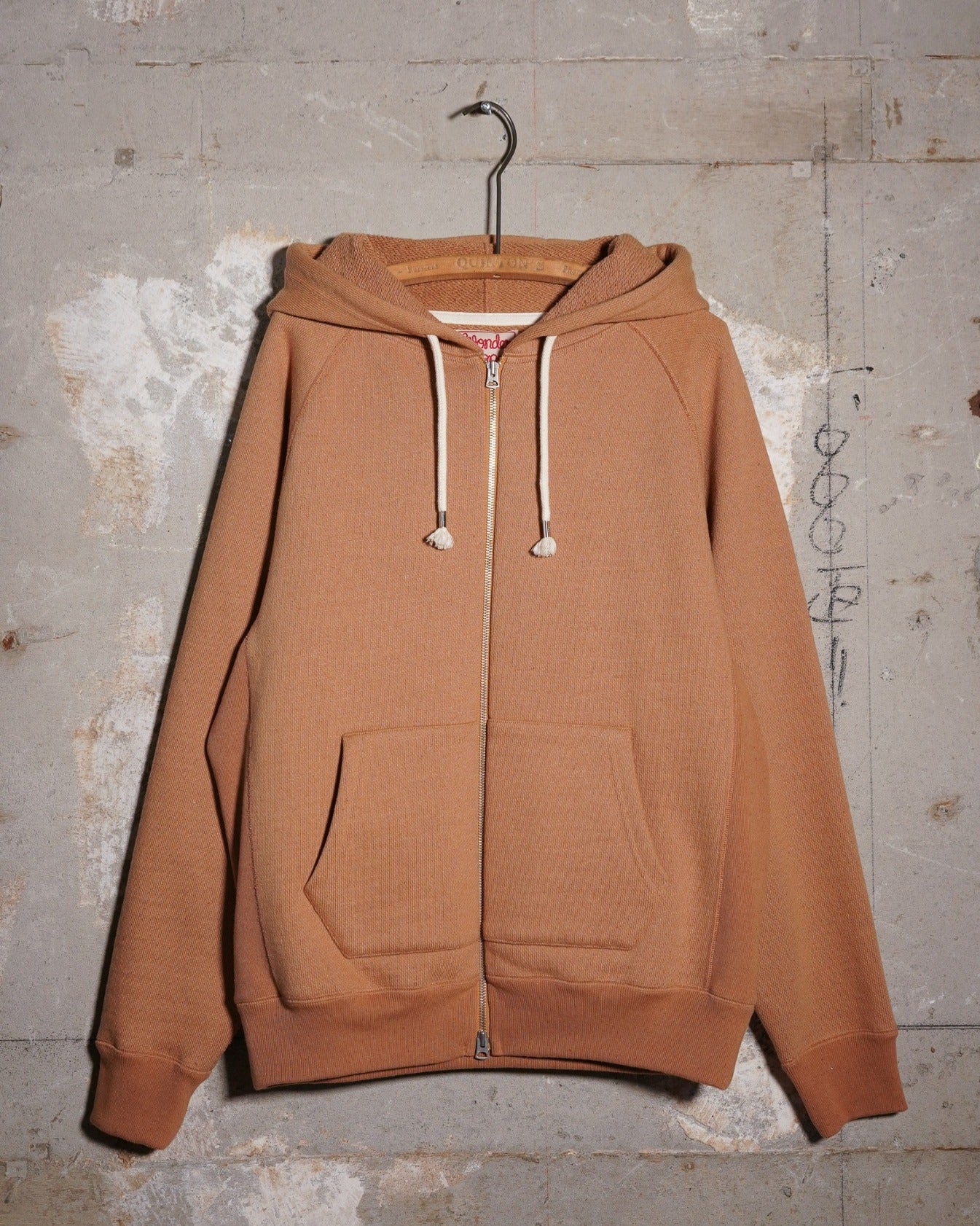 Zip Hoodie - Double Heavyweight French Terry Foxfibre® - Coyote 80