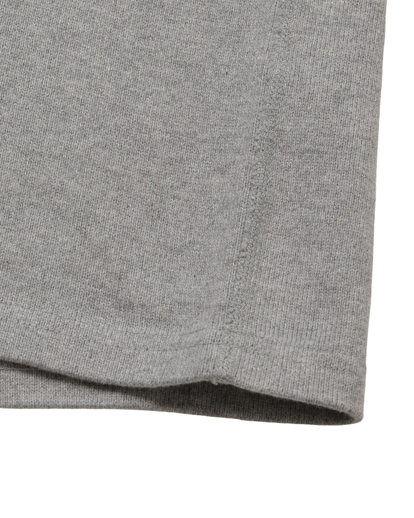 Crewneck T-shirt - Double Heavyweight - Heather Grey