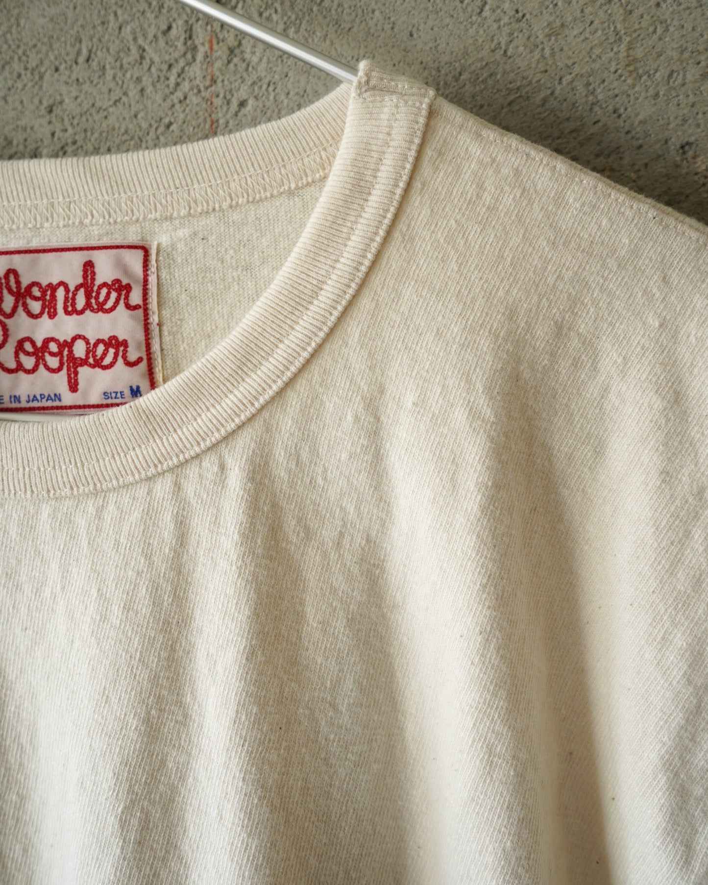 Crewneck T-shirt - ELS Recycled Cotton Slub - Ecru