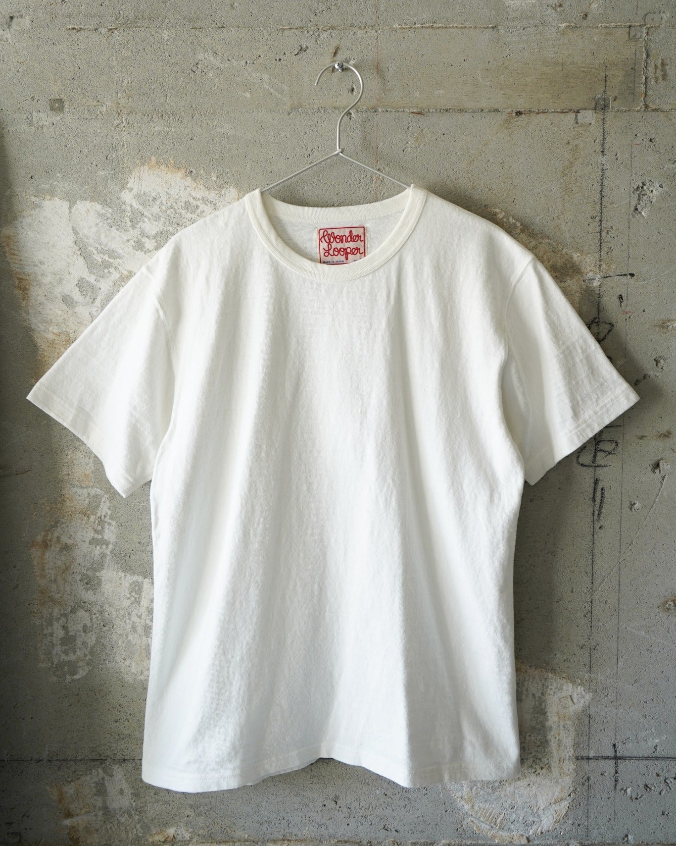 Crewneck T-shirt - ELS Recycled Cotton Slub - White