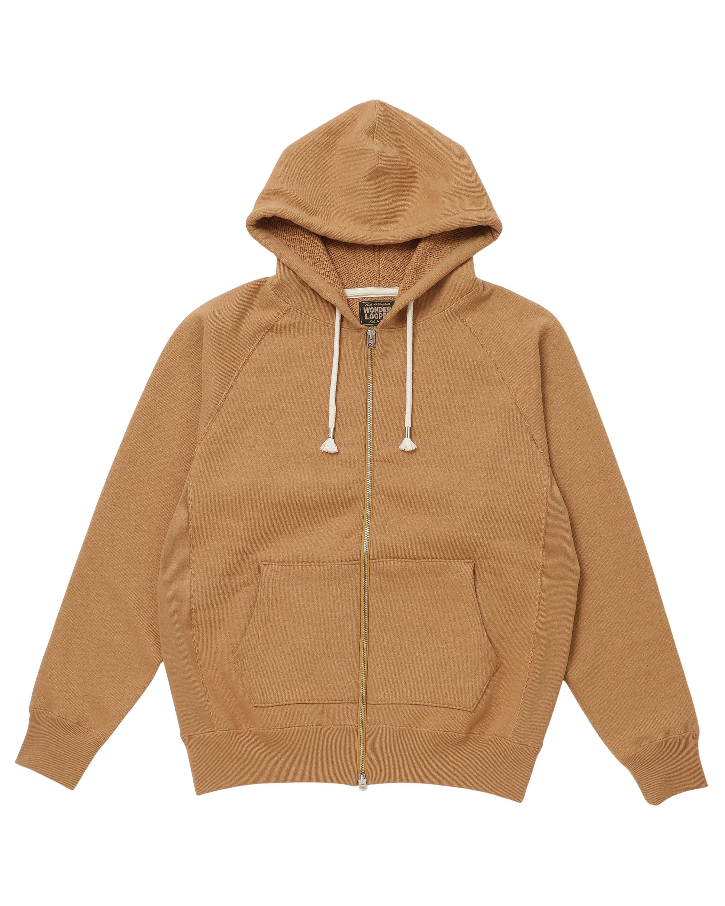 Zip Hoodie - Foxfibre® Double Heavyweight French Terry - Coyote 80