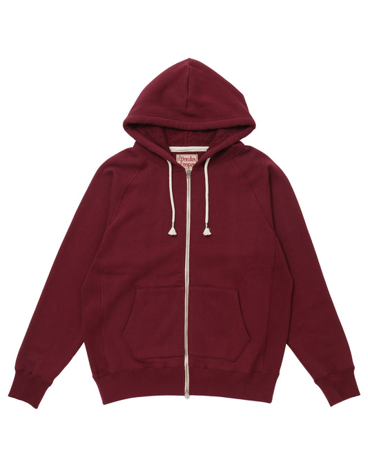 Zip Hoodie - Super Looper French Terry - Burgundy