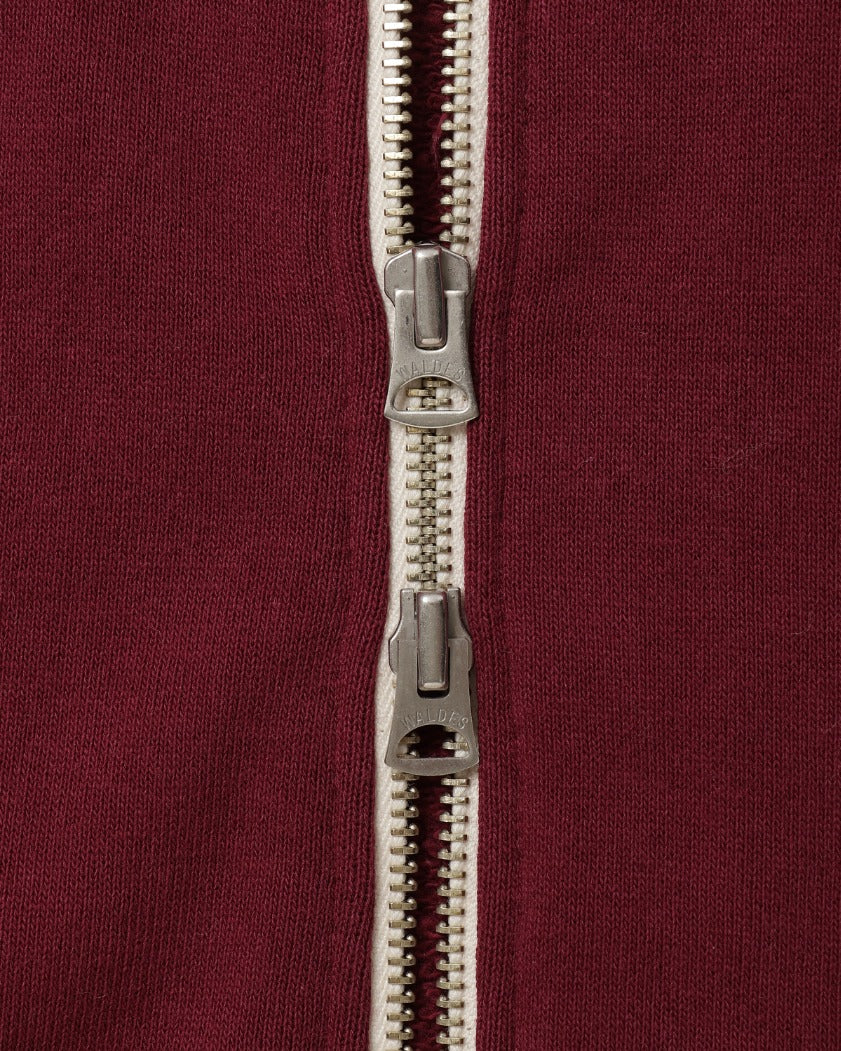 Zip Hoodie - Super Looper French Terry - Burgundy