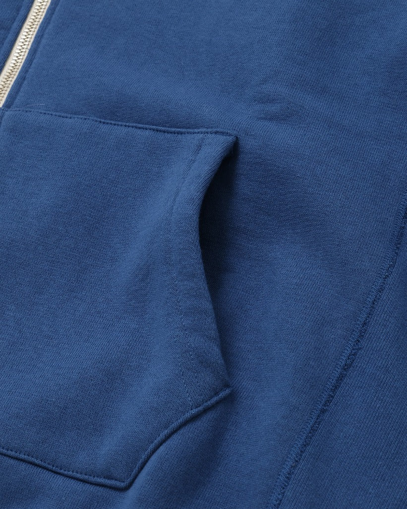 Zip Hoodie - Super Looper French Terry - Varsity Blue