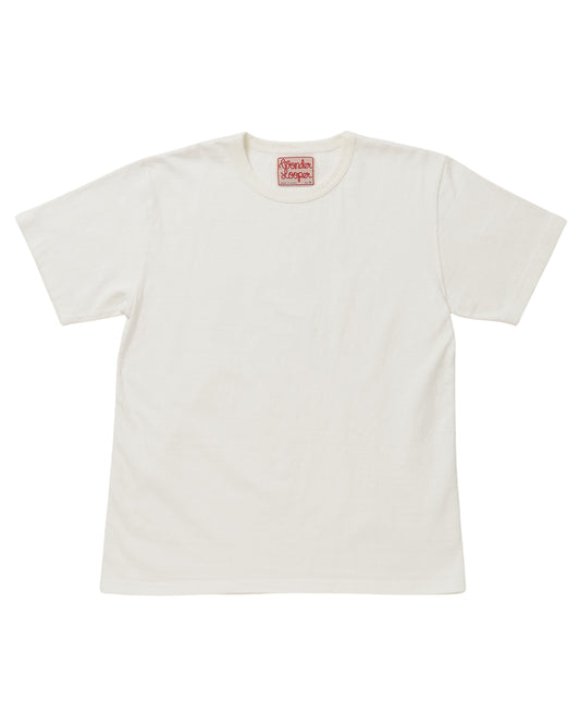 Crewneck T-shirt - ELS Recycled Cotton Slub - White