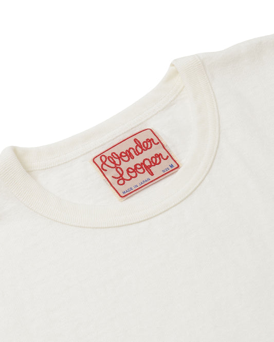 Crewneck T-shirt - ELS Recycled Cotton Slub - White