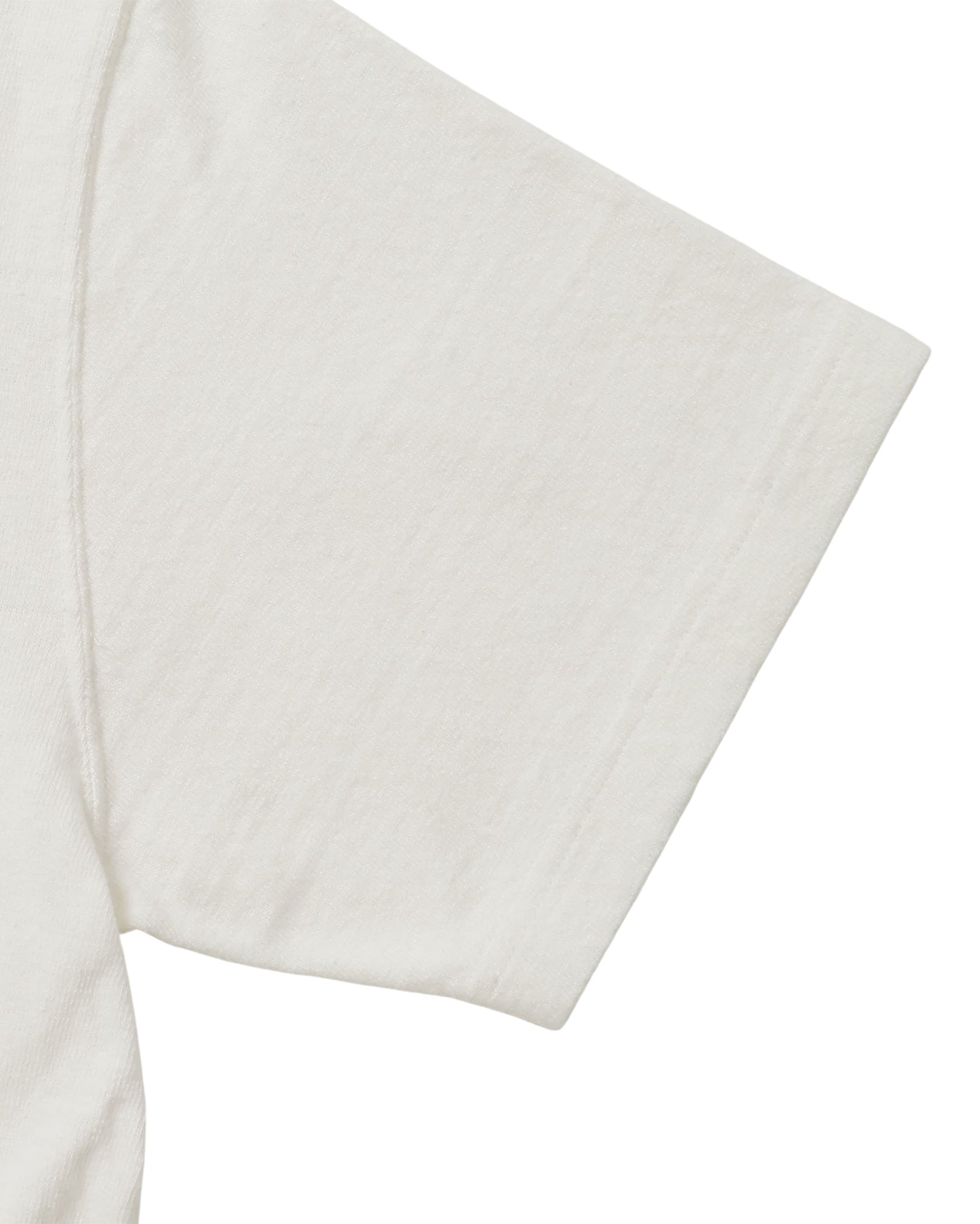 Crewneck T-shirt - ELS Recycled Cotton Slub - White