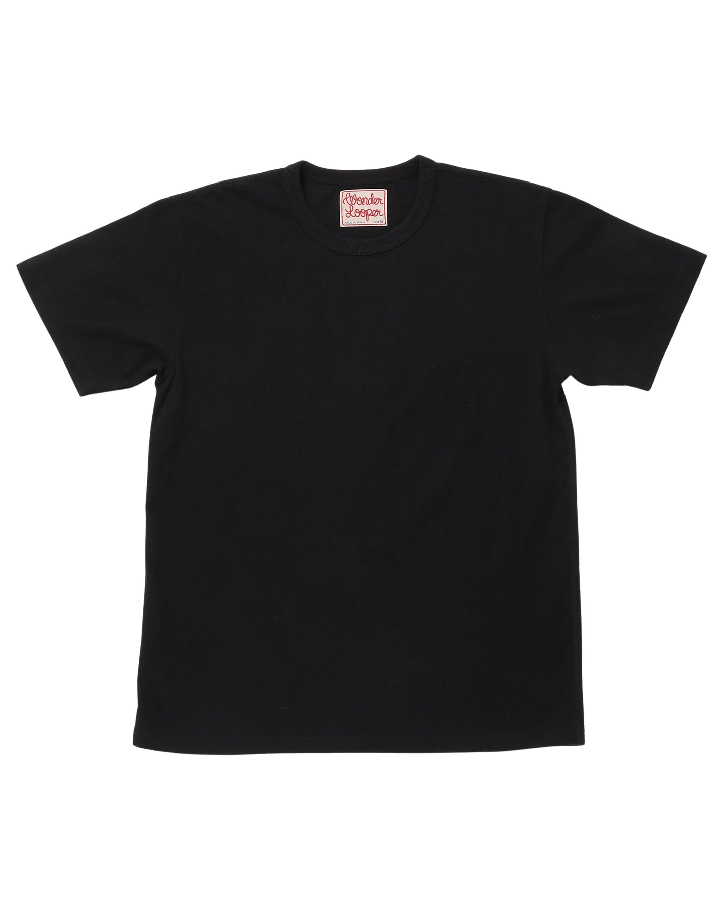 Crewneck T-shirt - ELS Recycled Cotton Slub - Black