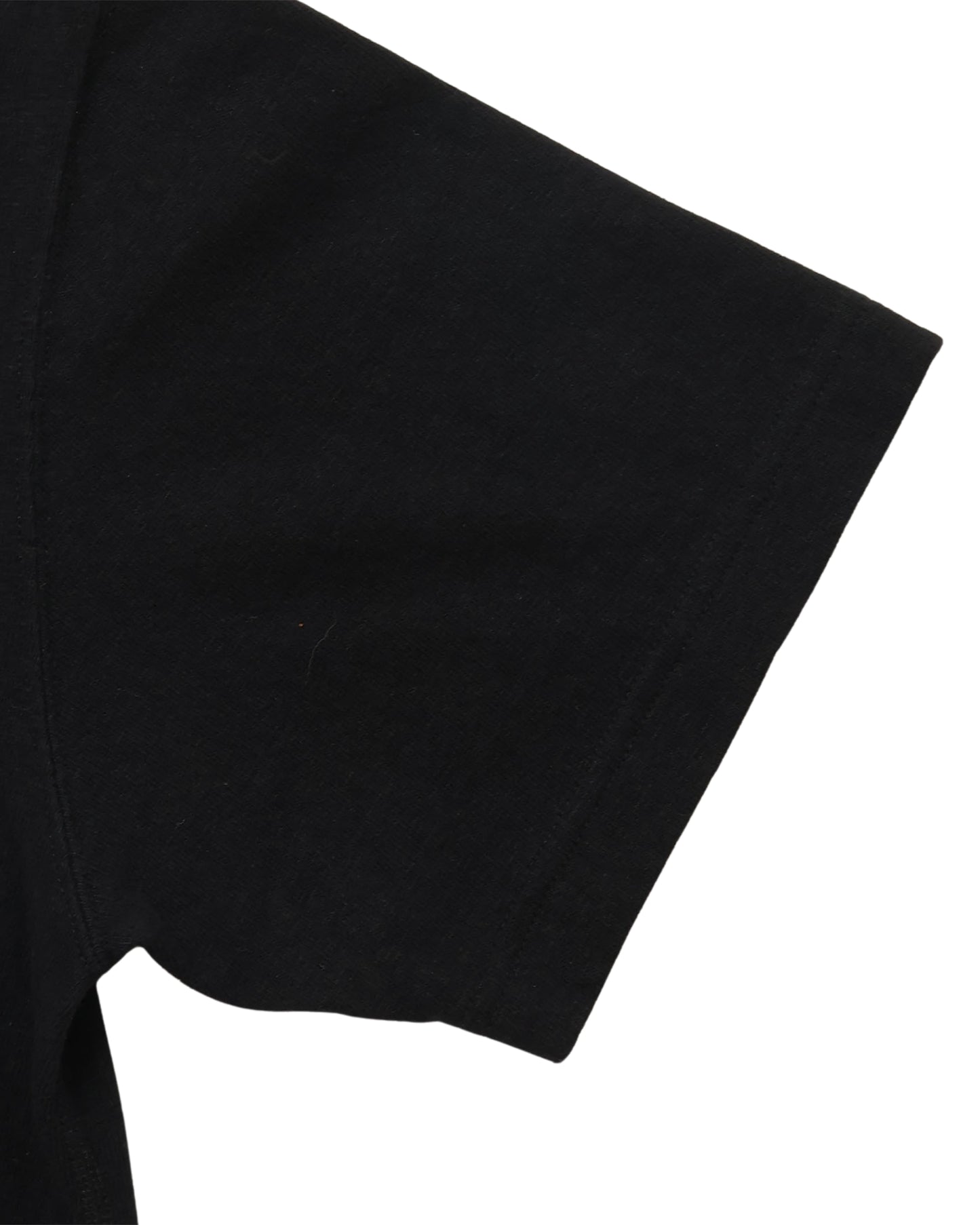 Crewneck T-shirt - ELS Recycled Cotton Slub - Black