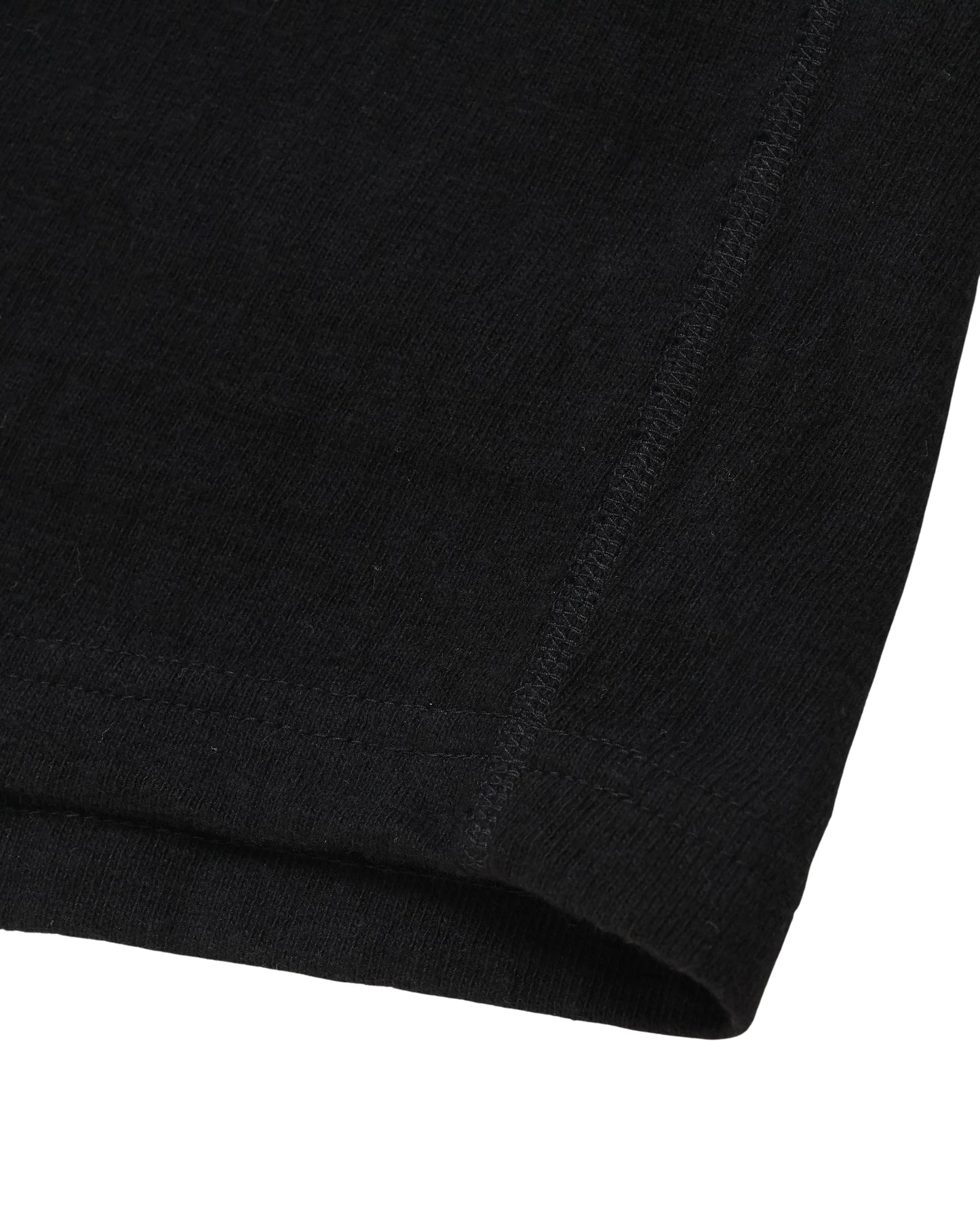 Crewneck T-shirt - ELS Recycled Cotton Slub - Black