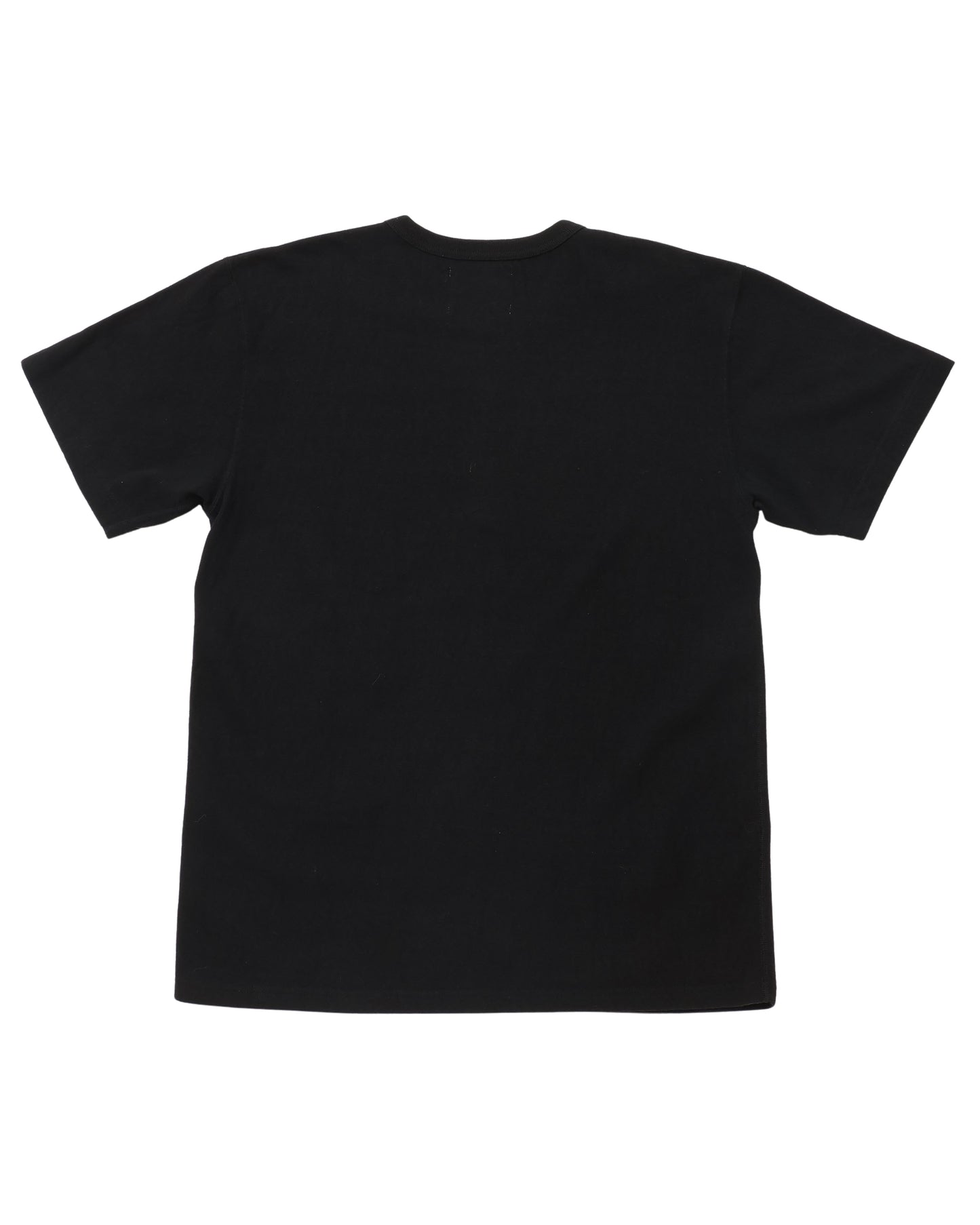 Crewneck T-shirt - ELS Recycled Cotton Slub - Black