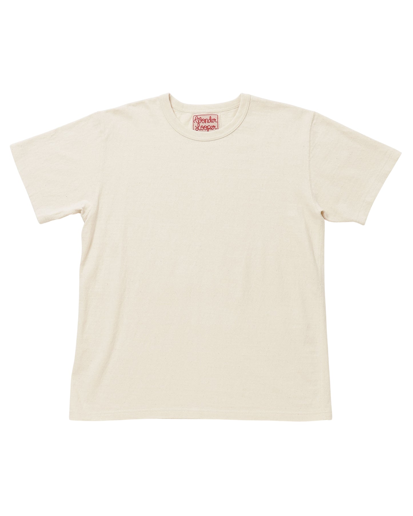 Crewneck T-shirt - ELS Recycled Cotton Slub - Ecru