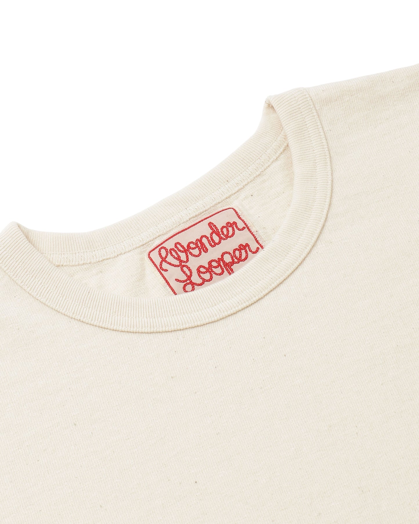 Crewneck T-shirt - ELS Recycled Cotton Slub - Ecru