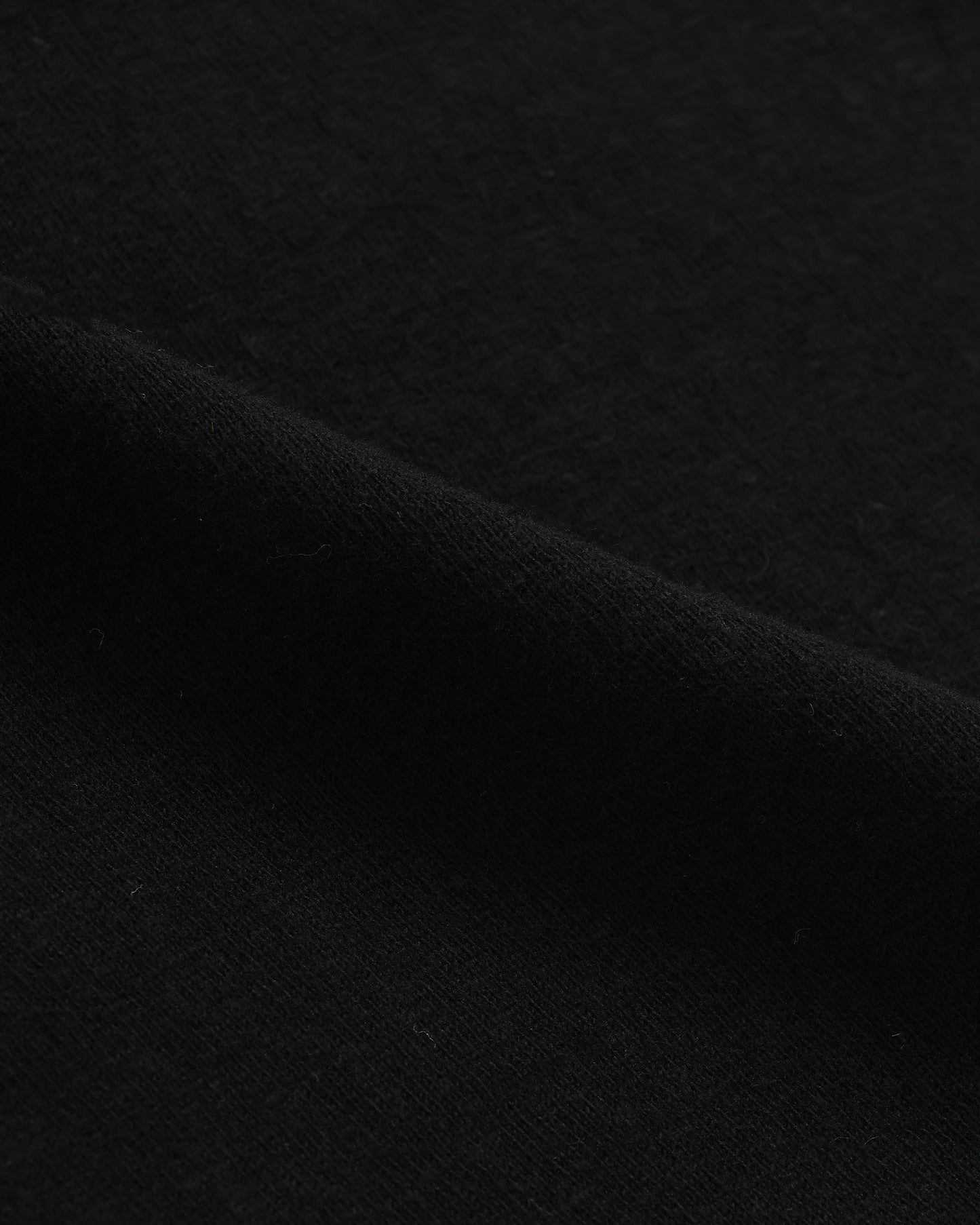 Crewneck T-shirt - ELS Recycled Cotton Slub - Black