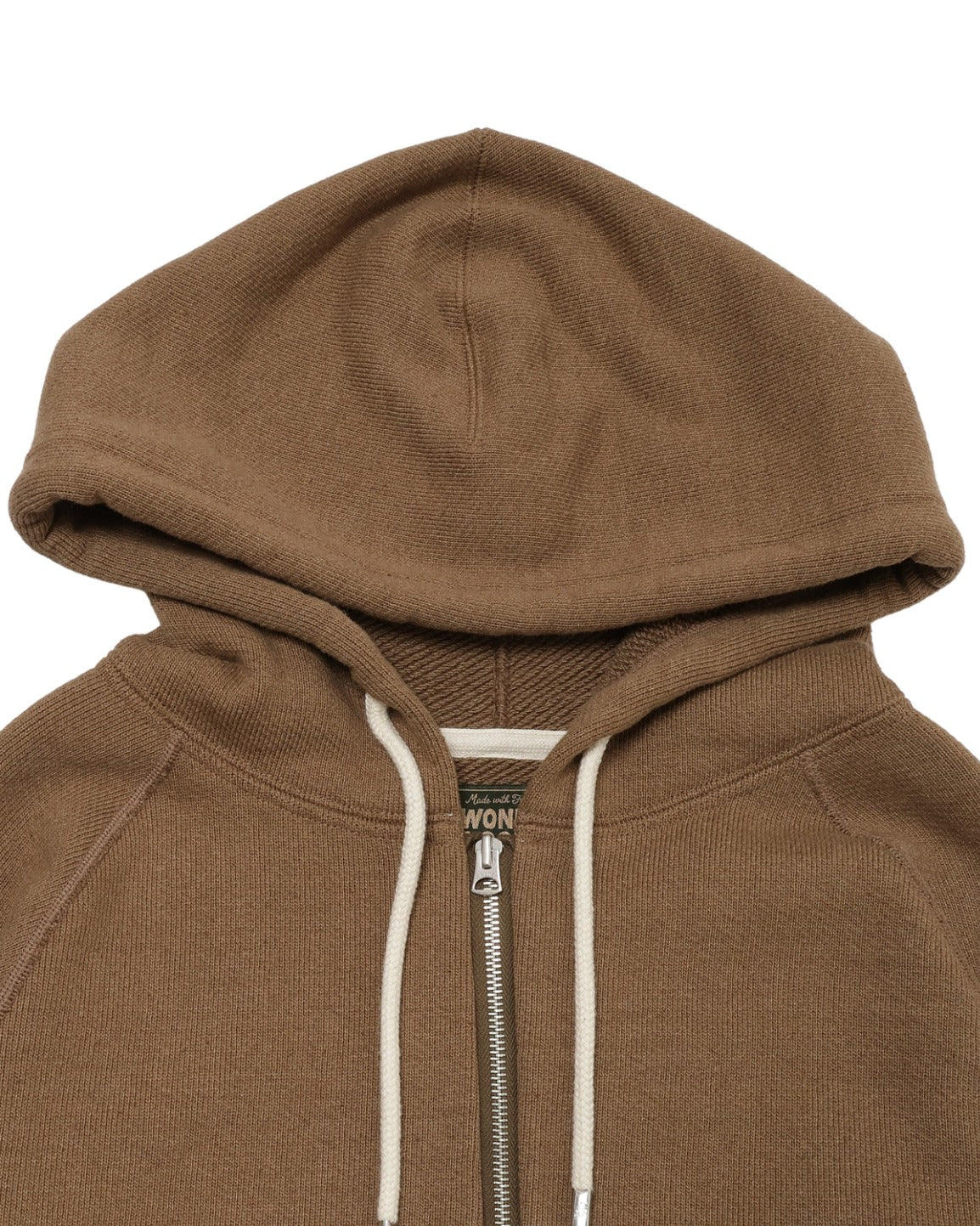 Zip Hoodie - Iron Mordant Foxfibre® Double Heavyweight French Terry - Coyote 80