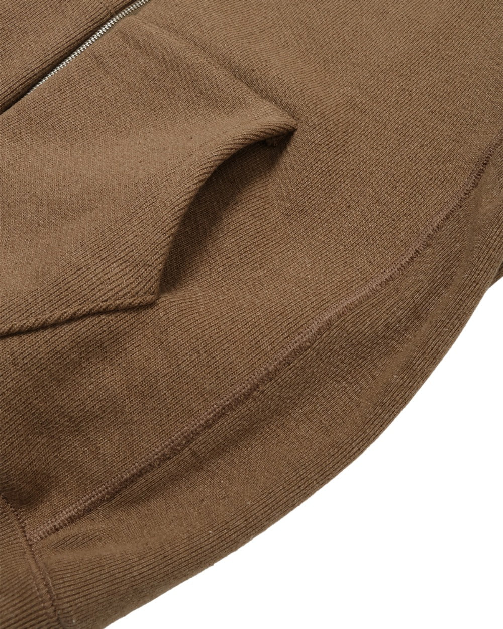 Zip Hoodie - Iron Mordant Foxfibre® Double Heavyweight French Terry - Coyote 80