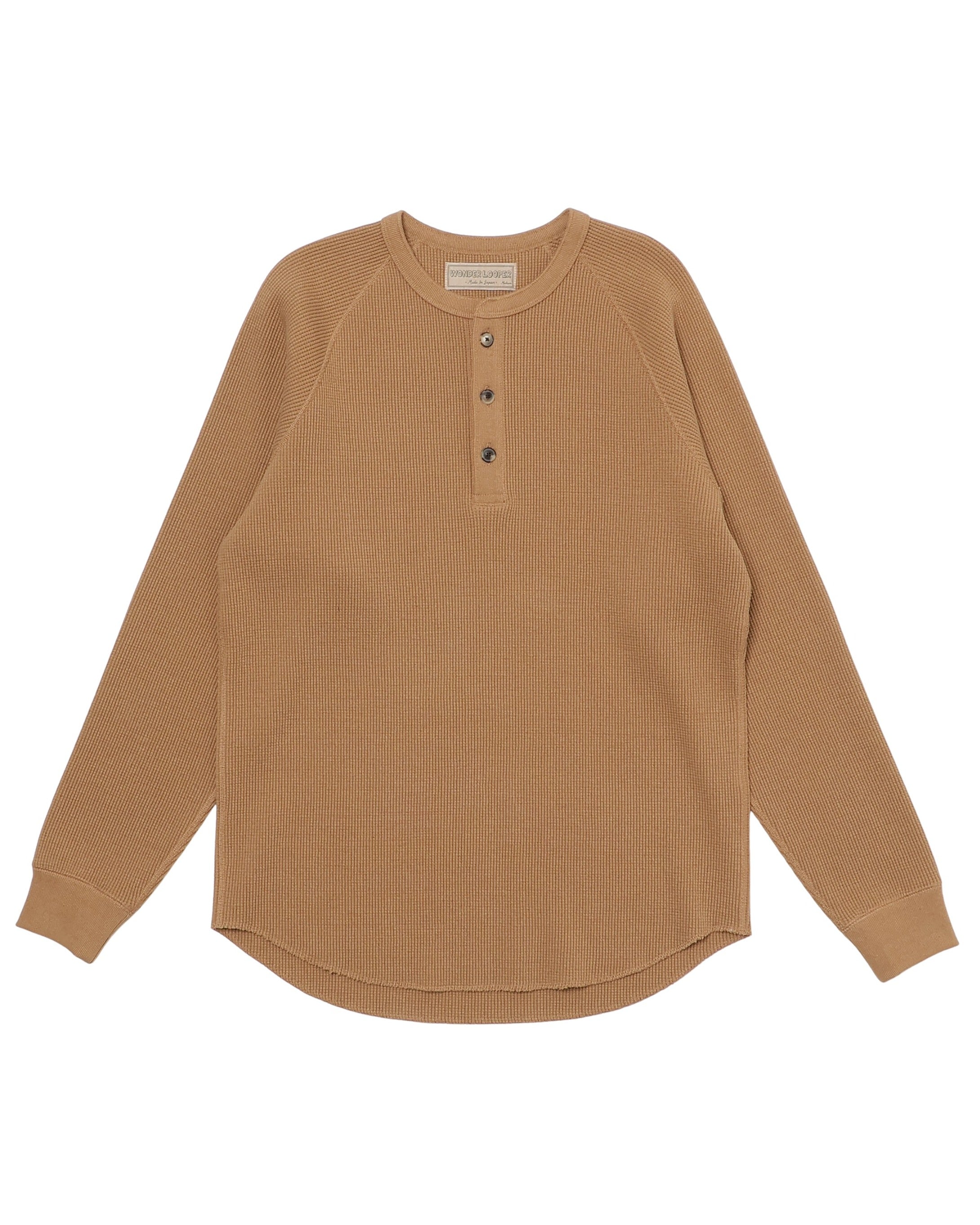 Henley - Foxfibre® Heavyweight Waffle - Coyote 70