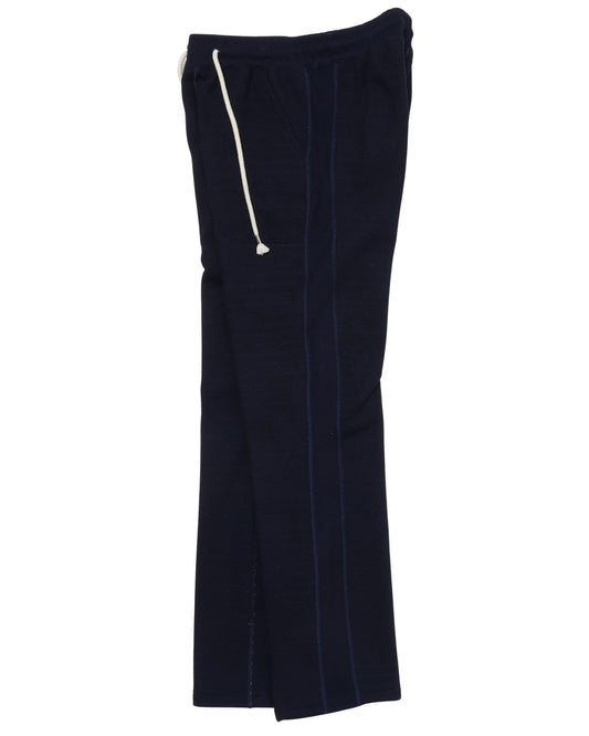 Sweatpants -  Real Indigo Blanket Striped French Terry